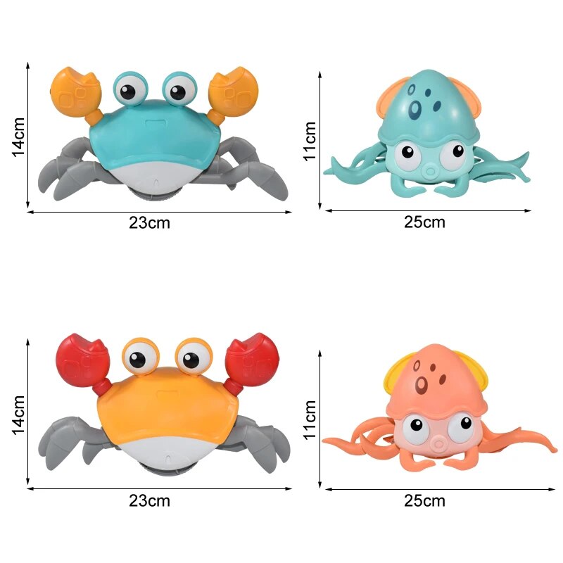 Crawling Critters™ Crab, Octopus, Dinosaur, Snail & Hermit Crab