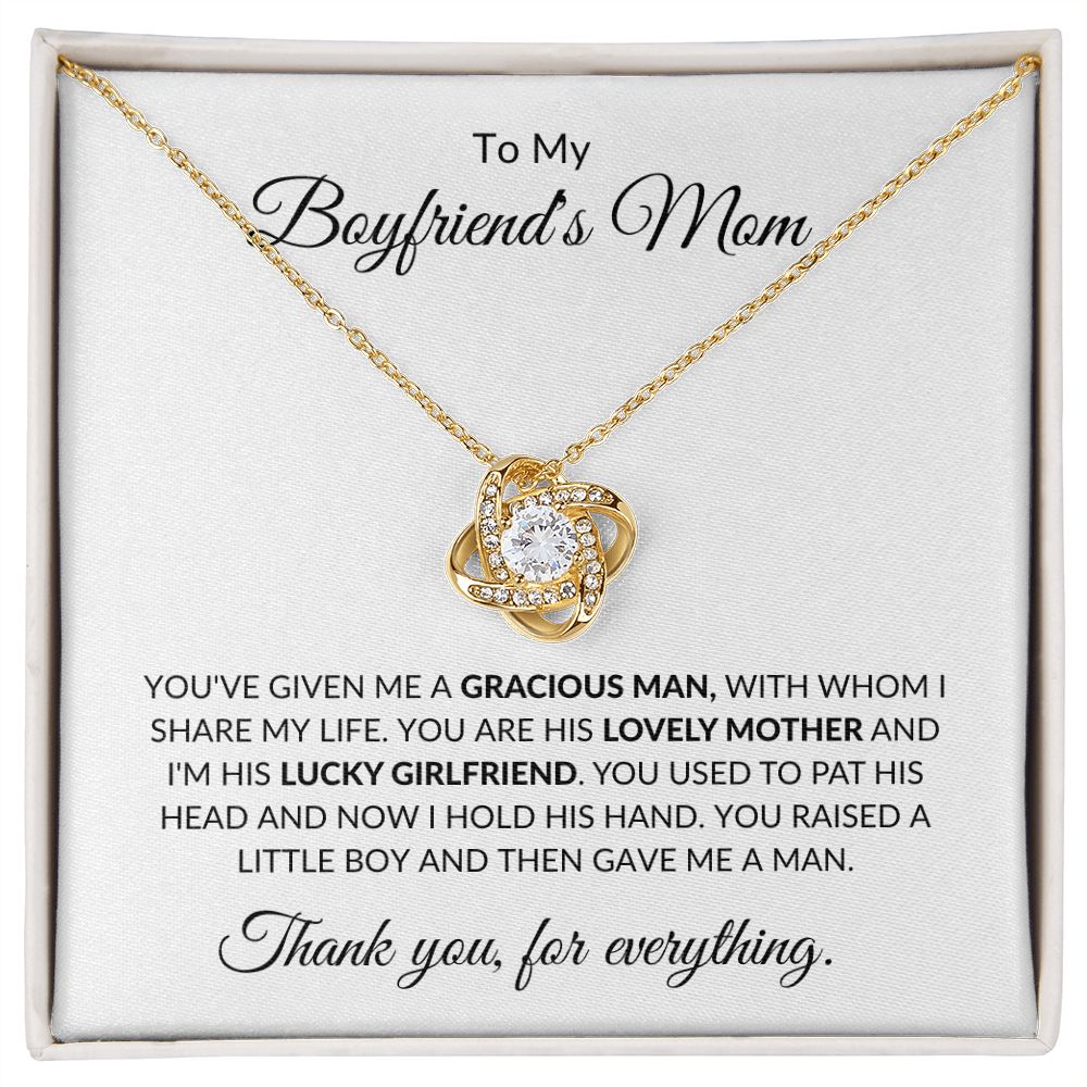 To My Boyfriend's Mom Love Knot Necklace