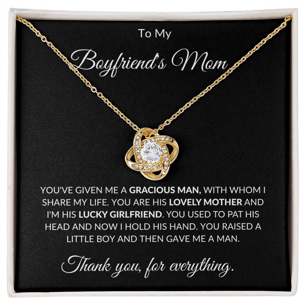 To My Boyfriend's Mom Love Knot Necklace