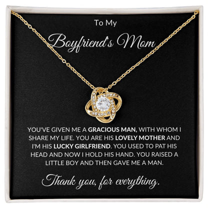 To My Boyfriend's Mom Love Knot Necklace