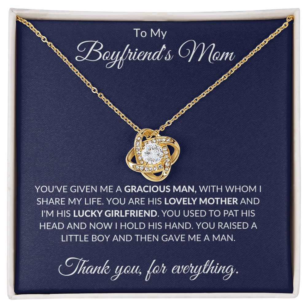 To My Boyfriend's Mom Love Knot Necklace