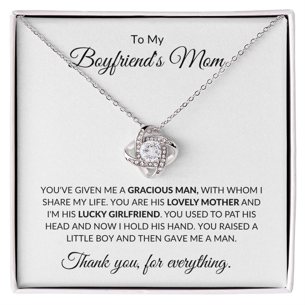 To My Boyfriend's Mom Love Knot Necklace