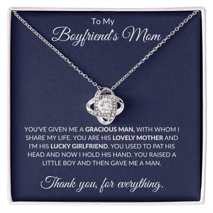 To My Boyfriend's Mom Love Knot Necklace