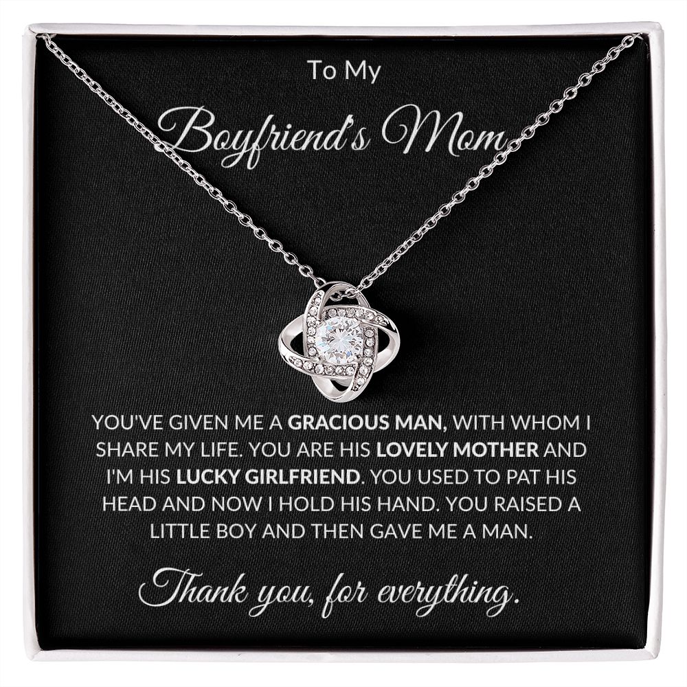 To My Boyfriend's Mom Love Knot Necklace