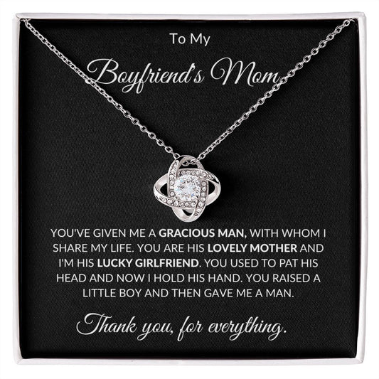 To My Boyfriend's Mom Love Knot Necklace