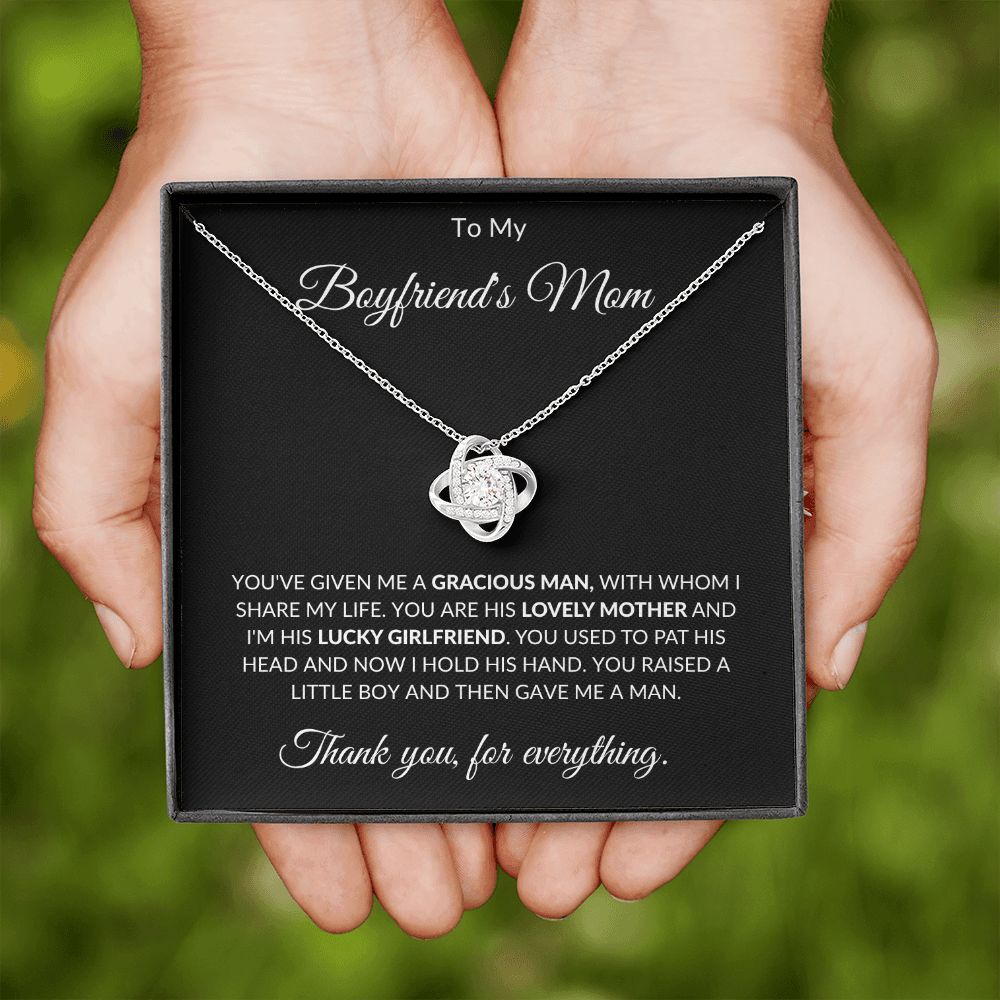 To My Boyfriend's Mom Love Knot Necklace