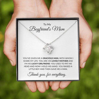 To My Boyfriend's Mom Love Knot Necklace