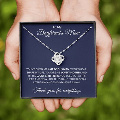 To My Boyfriend's Mom Love Knot Necklace