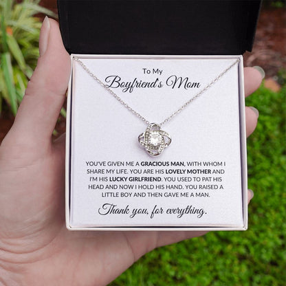 To My Boyfriend's Mom Love Knot Necklace