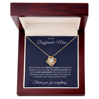 To My Boyfriend's Mom Love Knot Necklace