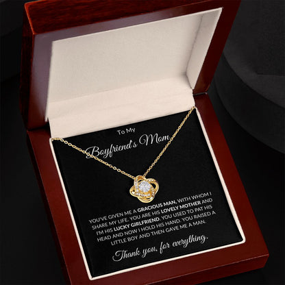 To My Boyfriend's Mom Love Knot Necklace