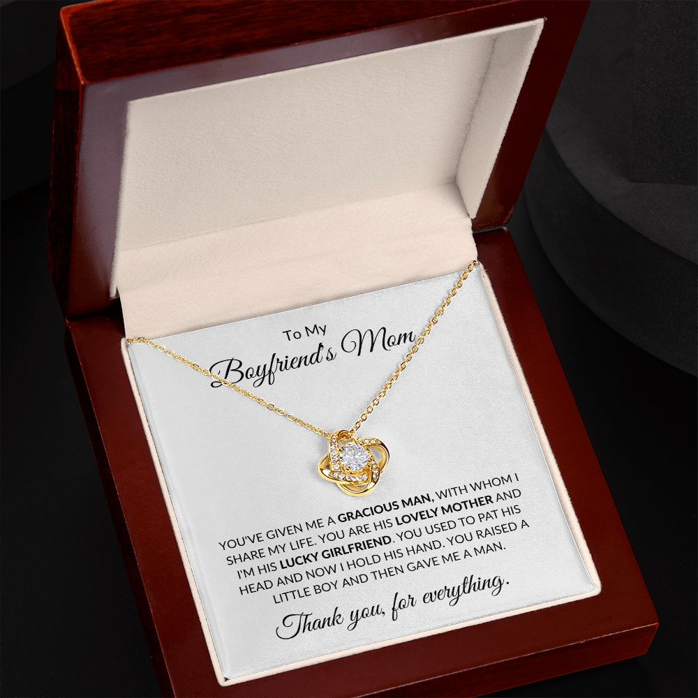 To My Boyfriend's Mom Love Knot Necklace