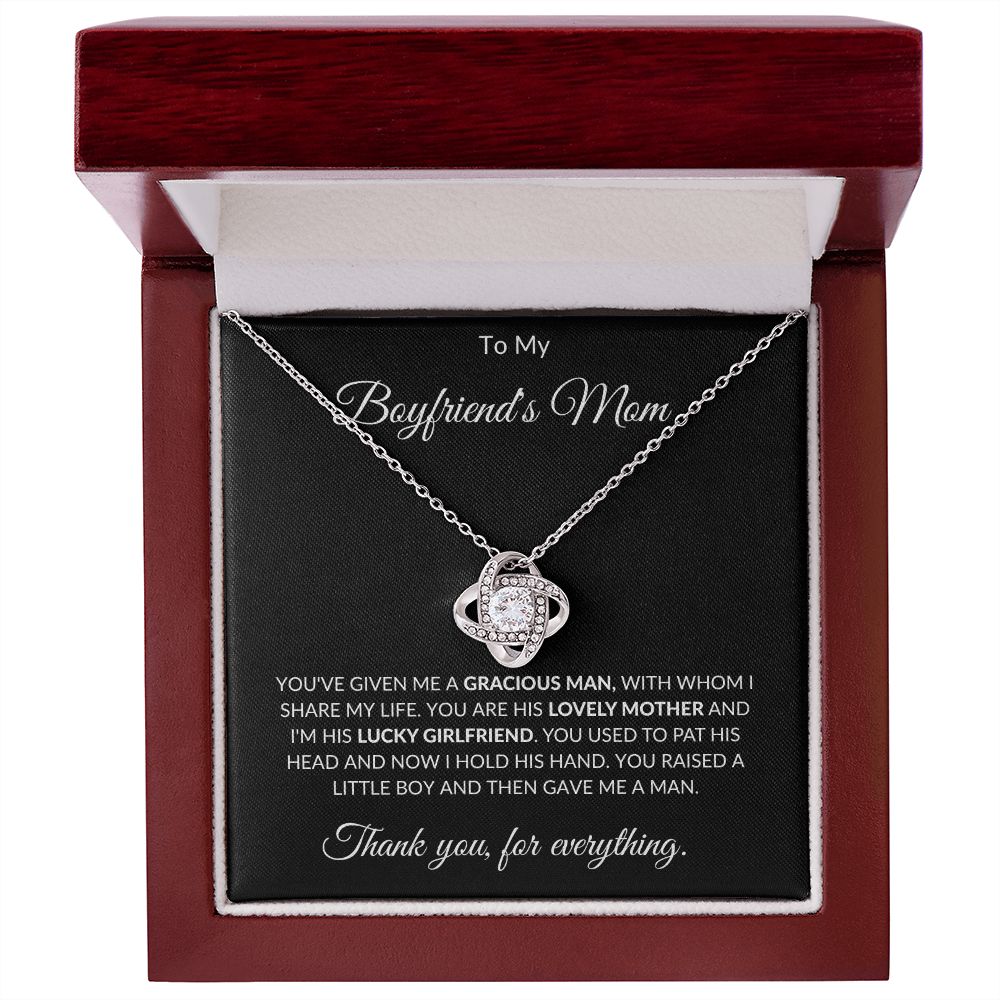 To My Boyfriend's Mom Love Knot Necklace