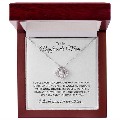 To My Boyfriend's Mom Love Knot Necklace