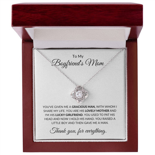 To My Boyfriend's Mom Love Knot Necklace